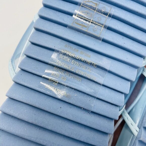 J Crew Crewcuts Little Girl K9 Slip On Pool Clear Jelly Sandals in Blue $45 216 - Picture 7 of 9